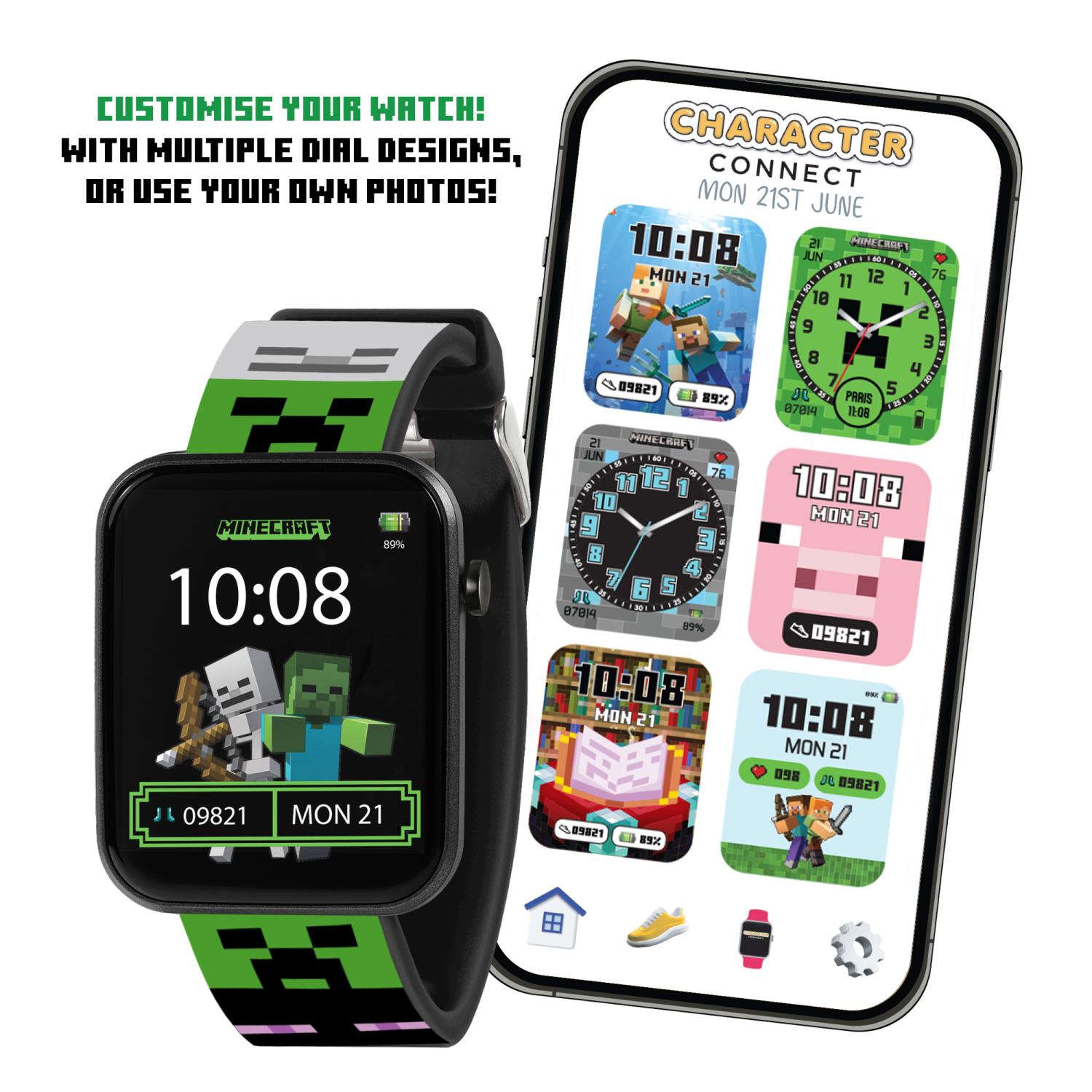 Minecraft Printed Strap Smart Watch