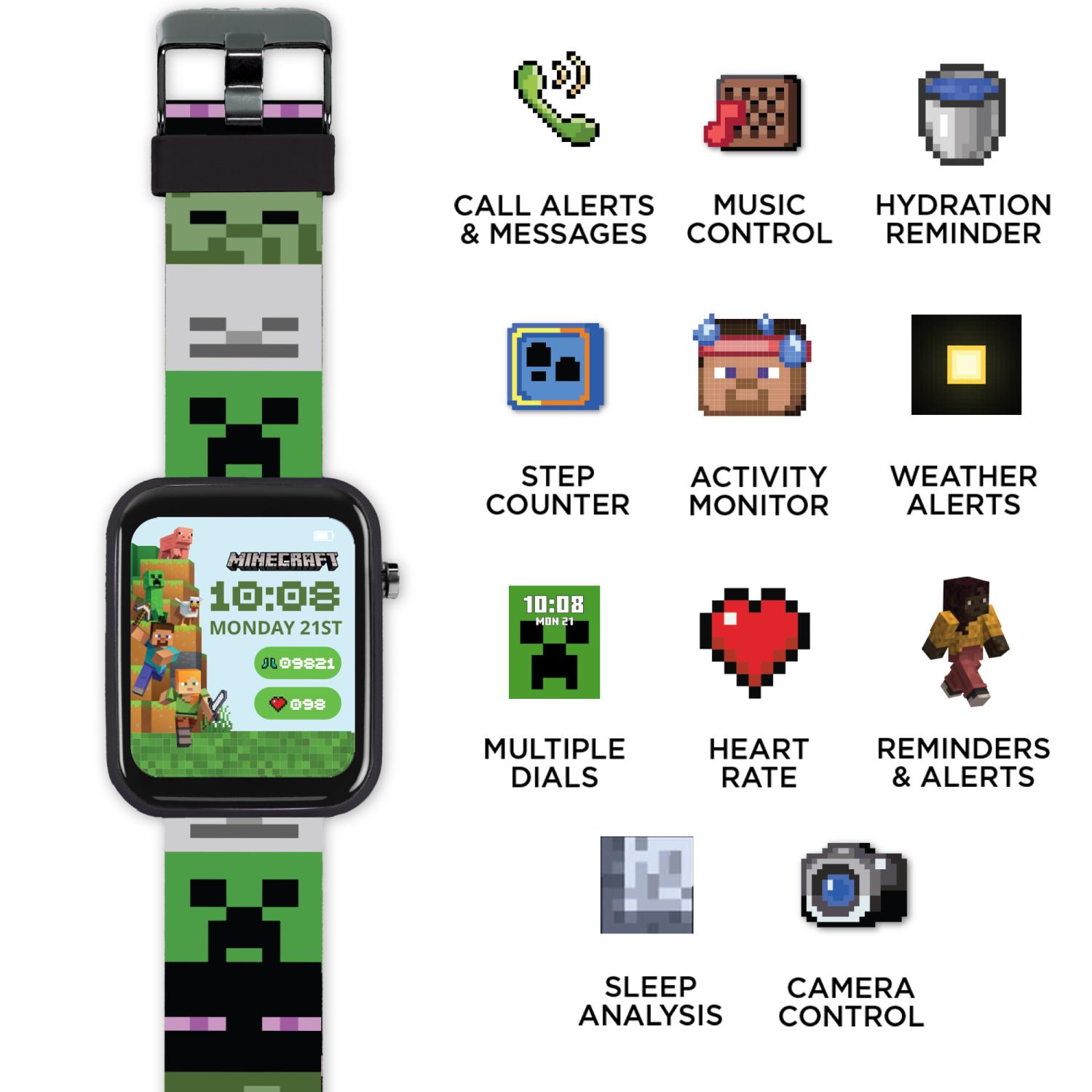 Minecraft Printed Strap Smart Watch