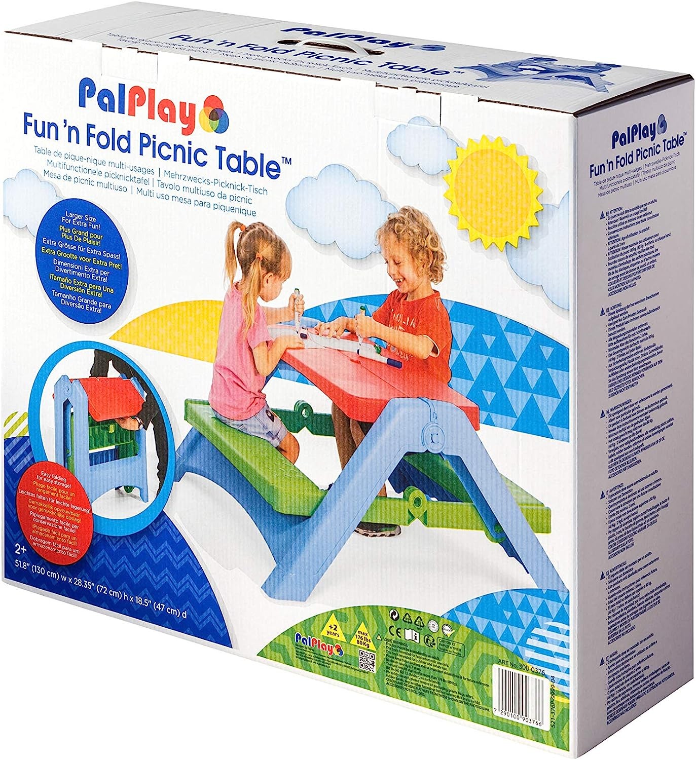 PalPlay Foldable Kids Picnic Table