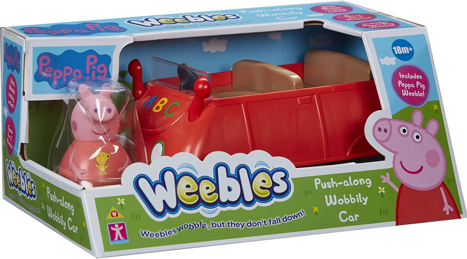Peppa Pig Weebles Push Along Wobbily Car Fagan Toys