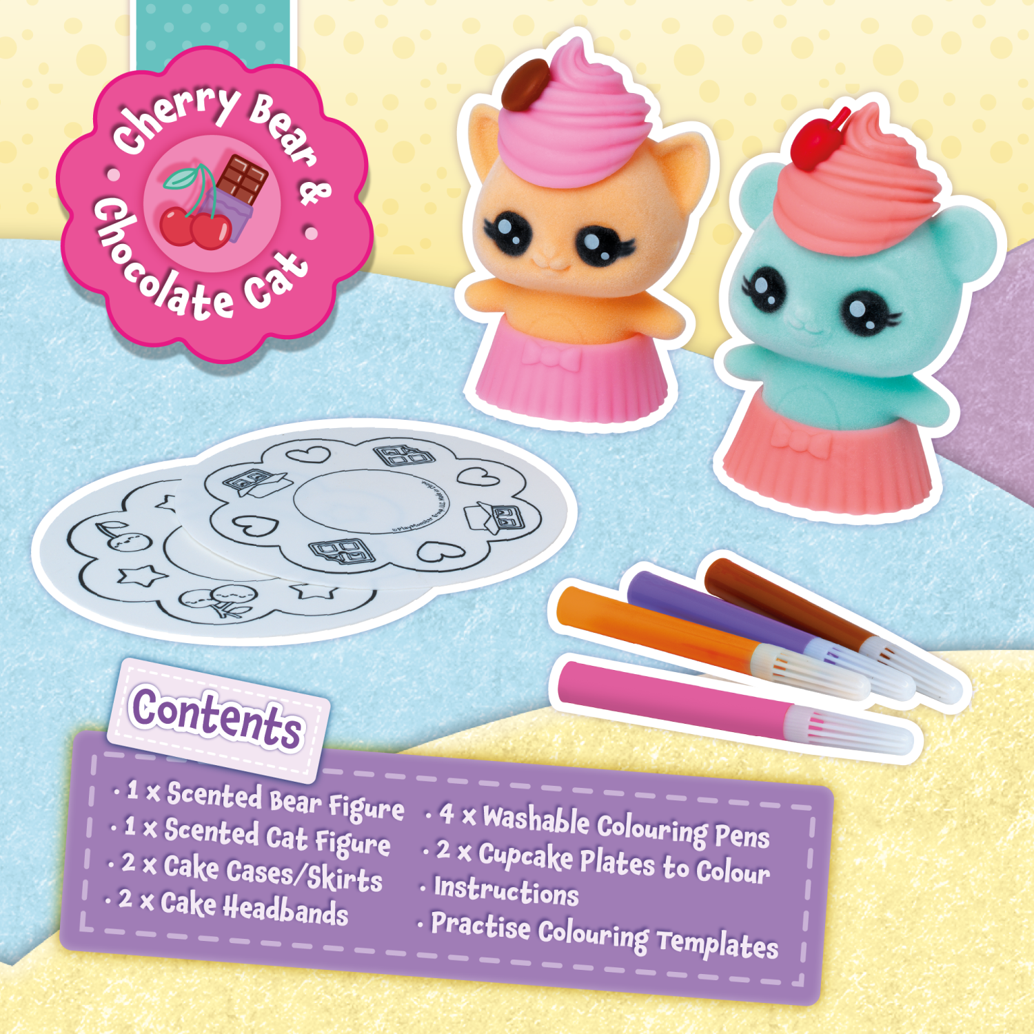 Fuzzikins Baby Cakes Chocolate and Cherry Cupcakes (Cherry Bear & Chocolate Cat) -  - Fagan Toys