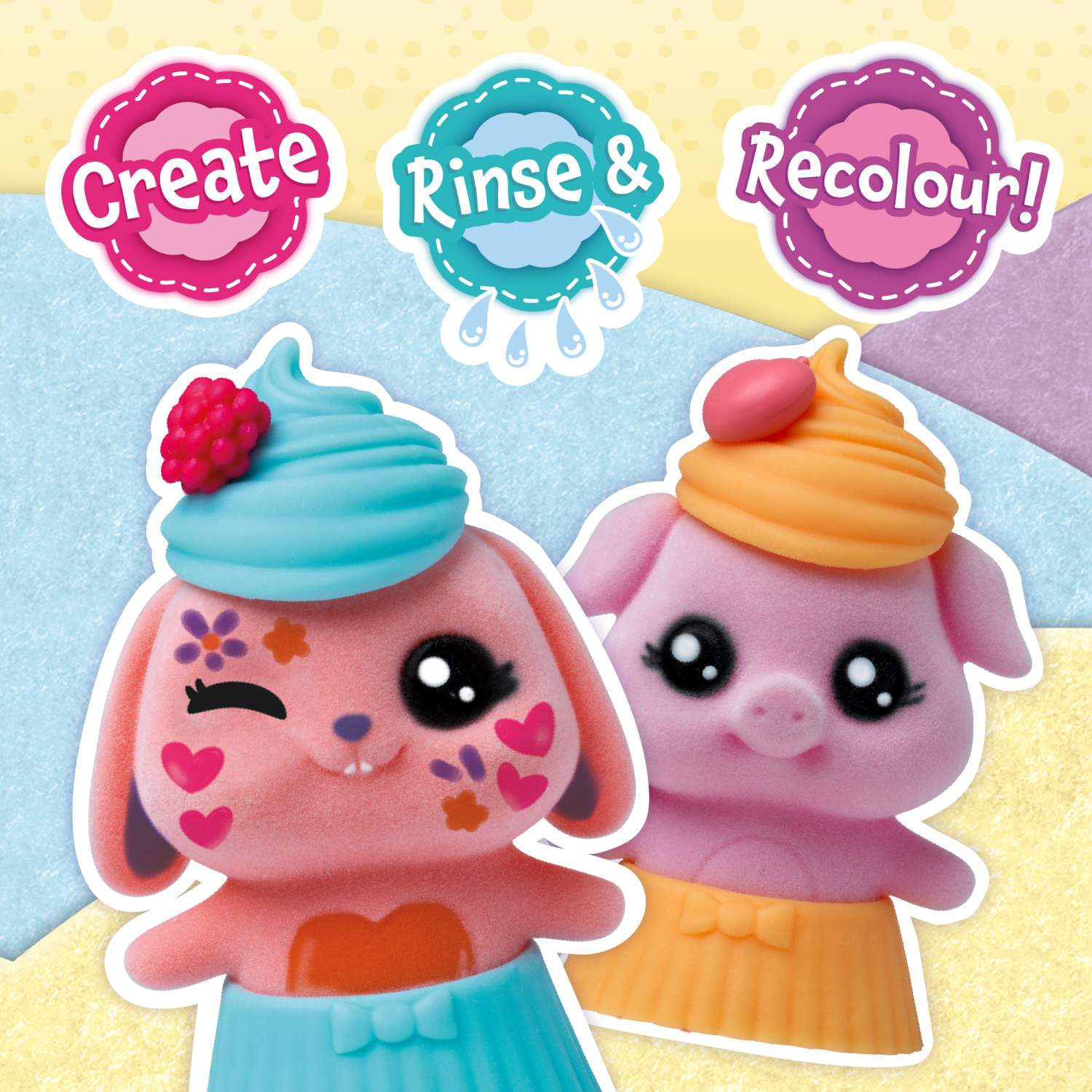 Fuzzikins Baby Cakes Peach Melba Cakes (Peachy Piggy & Raspberry Rabbit) -  - Fagan Toys