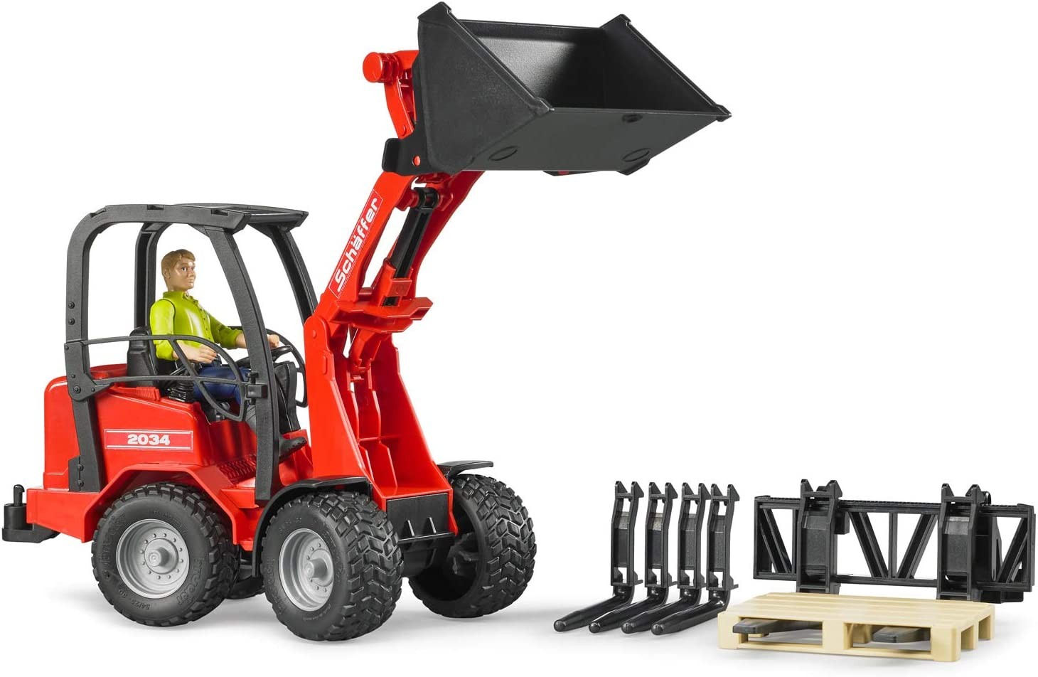 Schaeffer 2034 Compact Loader with Figure & Accessories - Toymaster - Fagan Toys