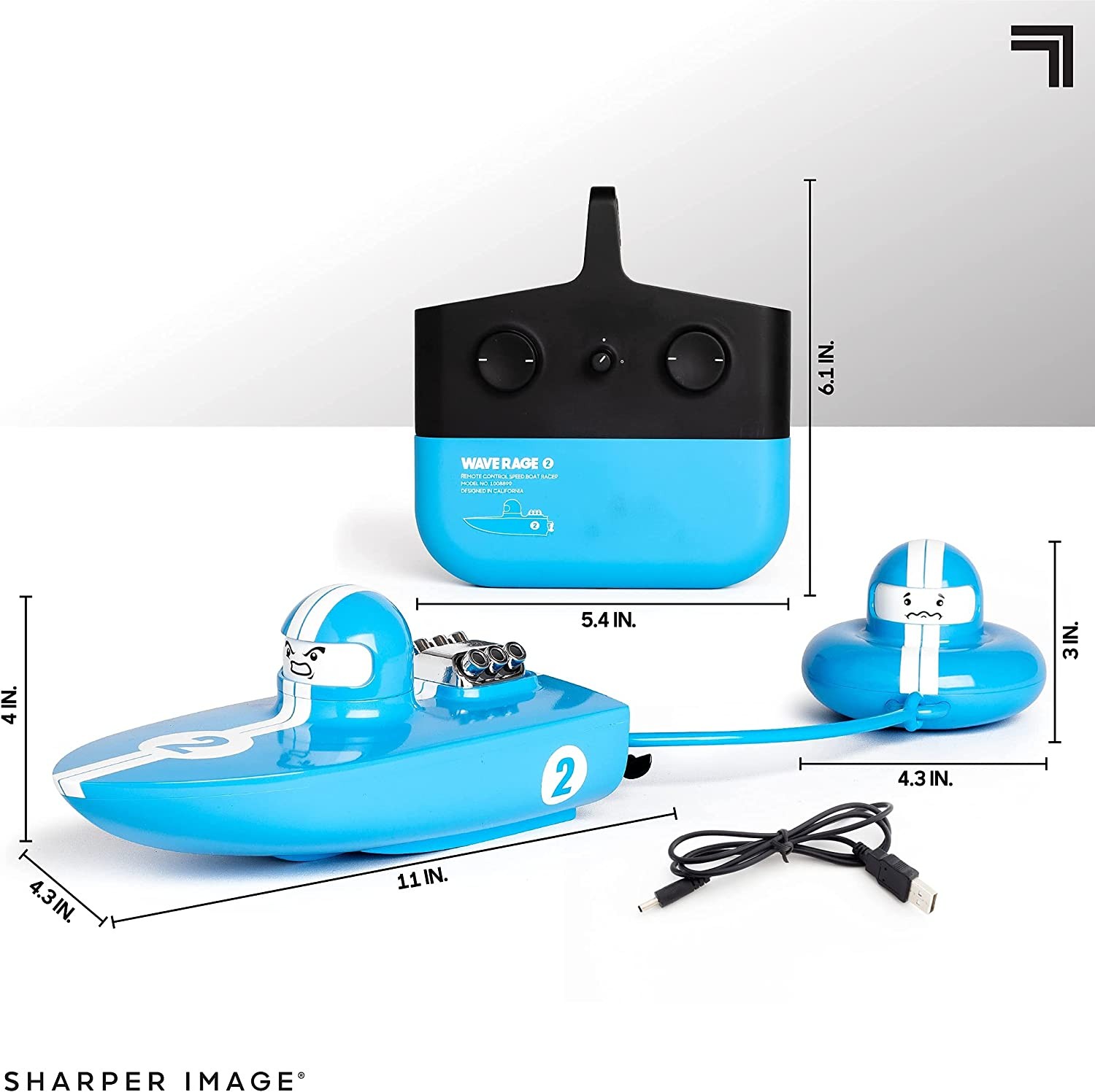 Sharper Image Remote Control Wave Rage, Speed Boat