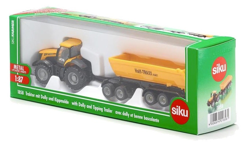 Siku JCB Tractor with Dolly & Tipping Trailer Siku JCB Tractor with Dolly & Tipping Trailer