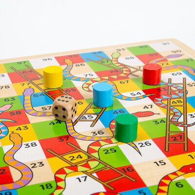 Bigjigs Toys Traditional Snakes and Ladders Game Bigjigs Toys Traditional Snakes and Ladders Game