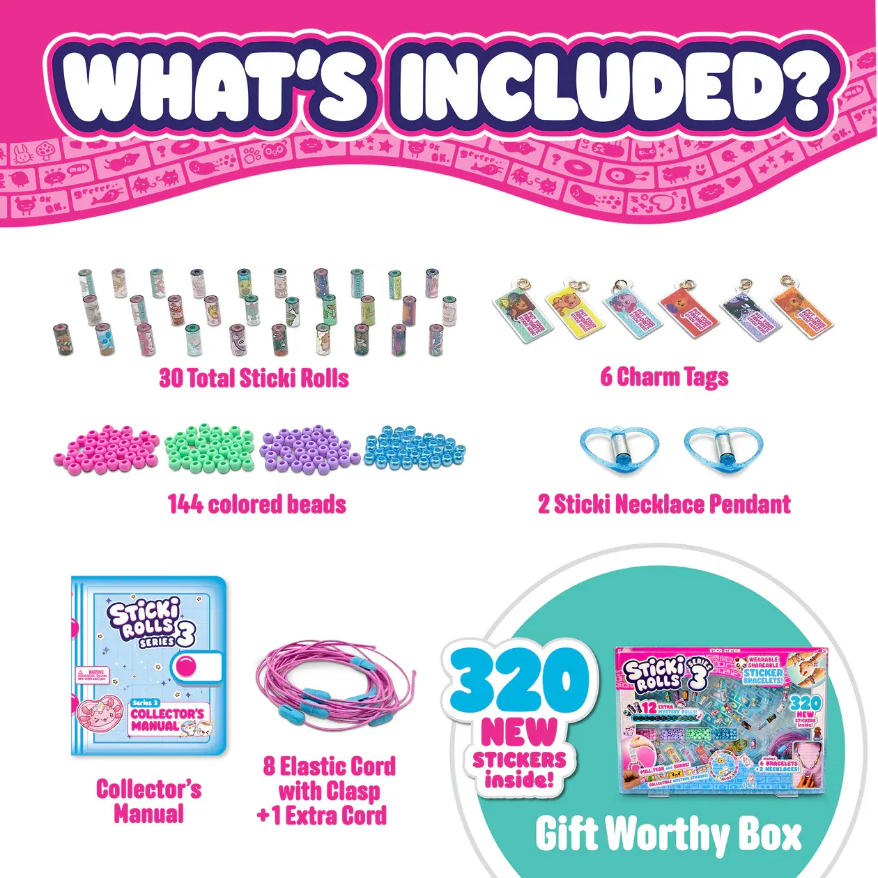 Sticki Rolls Sticki Station Series 3 with 320 Stickers -  - Fagan Toys