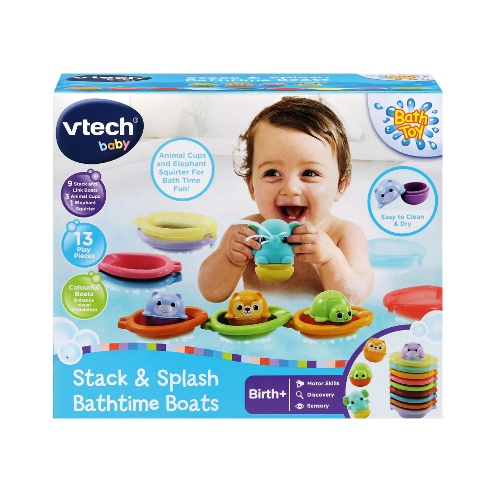 Vtech Stack & Splash Bathtime Boats Toys - Toymaster - Fagan Toys