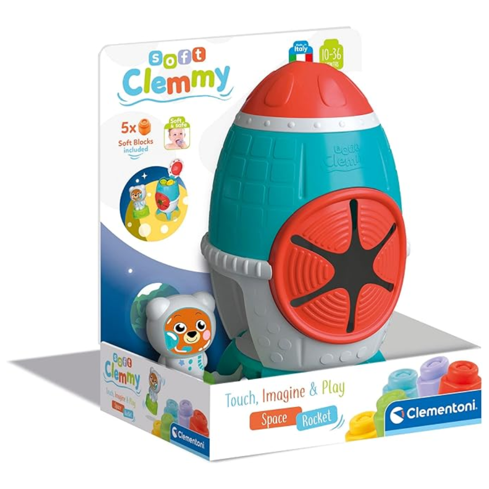 Clementoni Baby Soft Clemmy Sensory Space Rocket - Toymaster - Fagan Toys