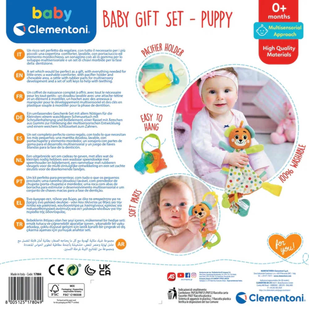 Clementoni Baby Gift Set Puppy Comforter - Toymaster - Fagan Toys