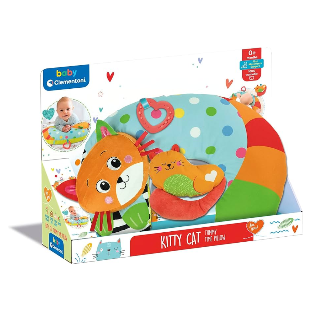 Clementoni Baby Tummy Time Pillow Kitty Cat - Toymaster - Fagan Toys