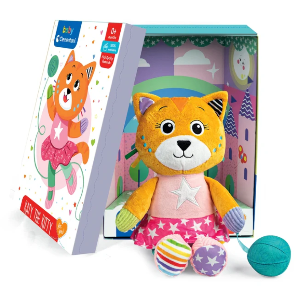 Clementoni Baby Katy the Kitty Soft Toy Gift Box - Toymaster - Fagan Toys