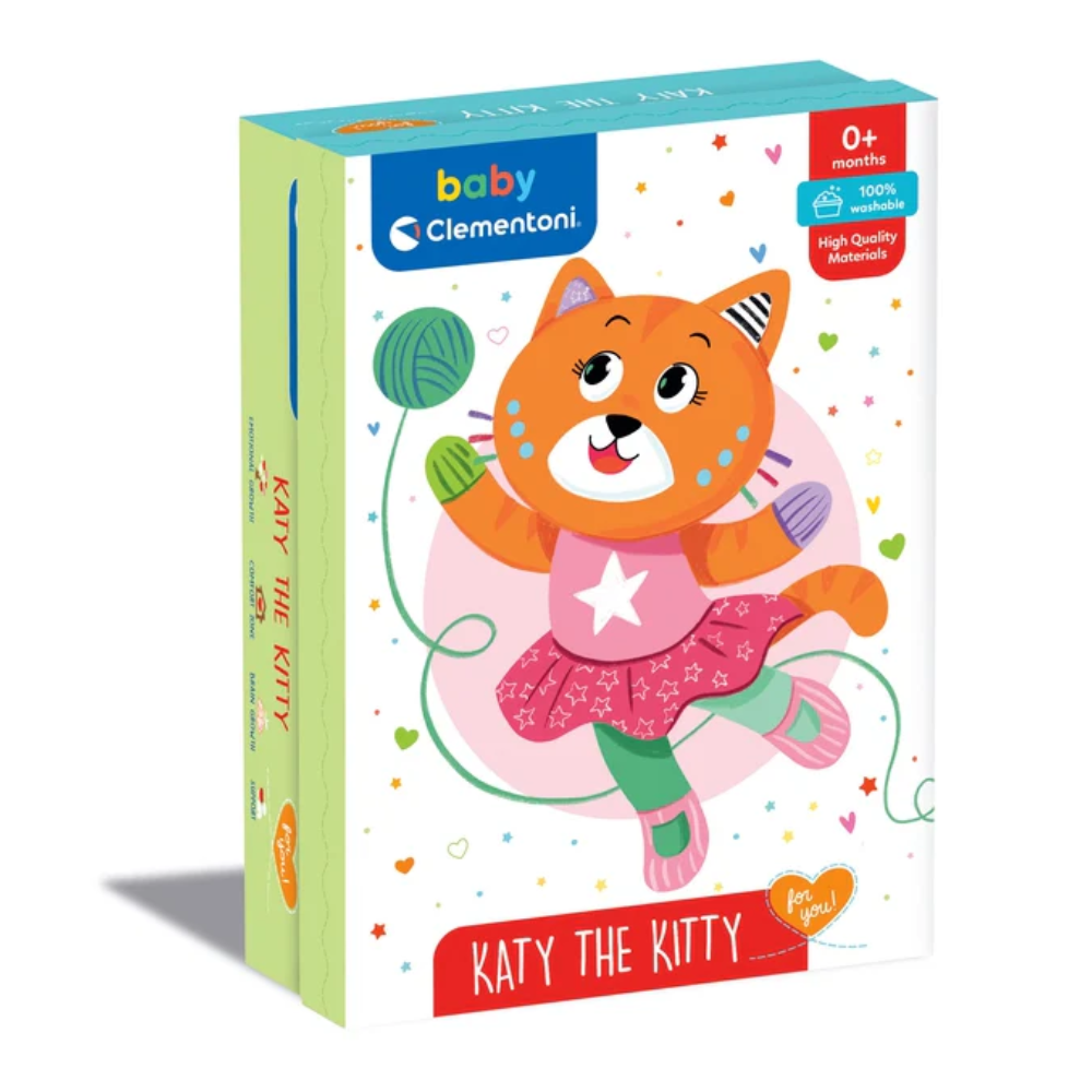 Clementoni Baby Katy the Kitty Soft Toy Gift Box - Toymaster - Fagan Toys