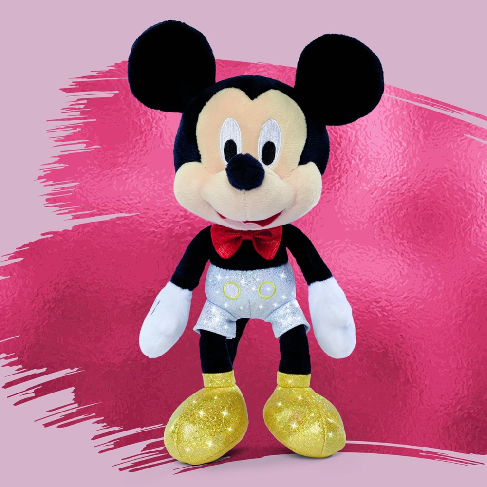 Disney 100 Mickey Mouse Glitter 25 cm plush Silver - Toymaster - Fagan Toys