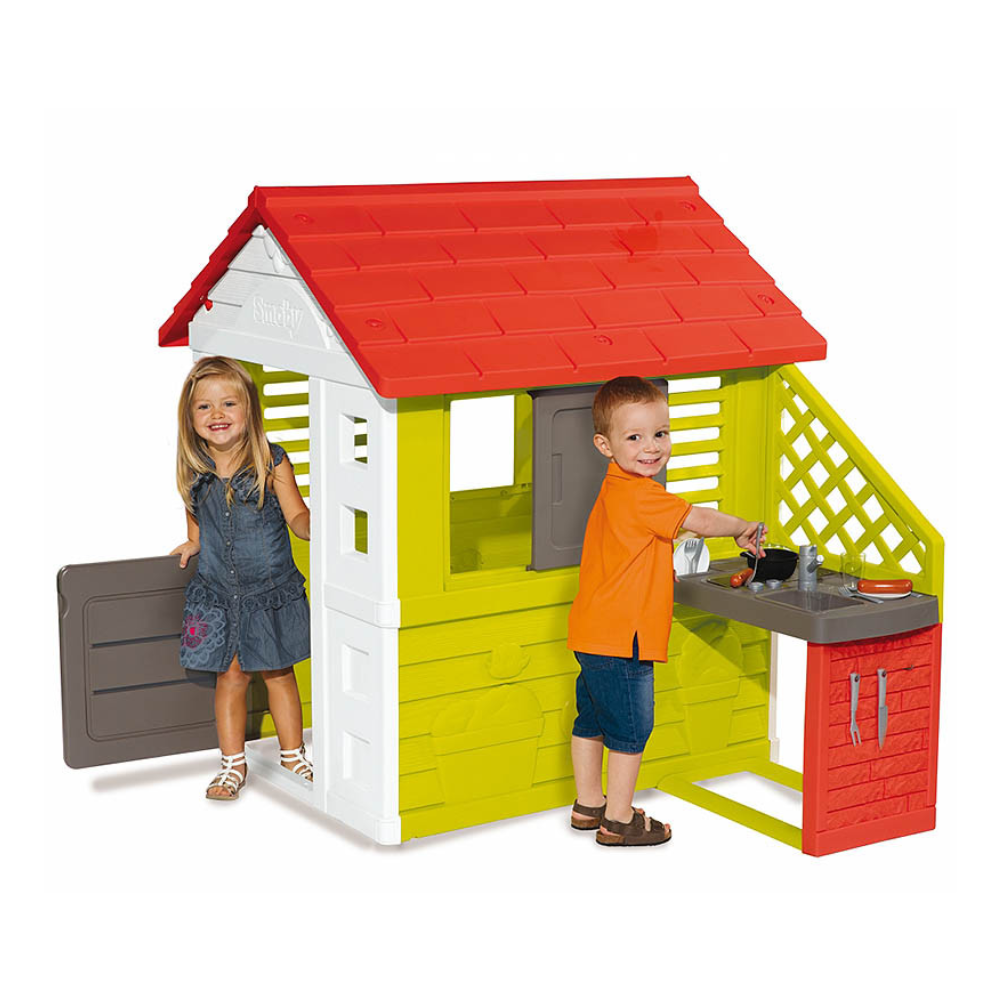 Smoby Nature Childrens Playhouse with Kitchen - Toymaster - Fagan Toys