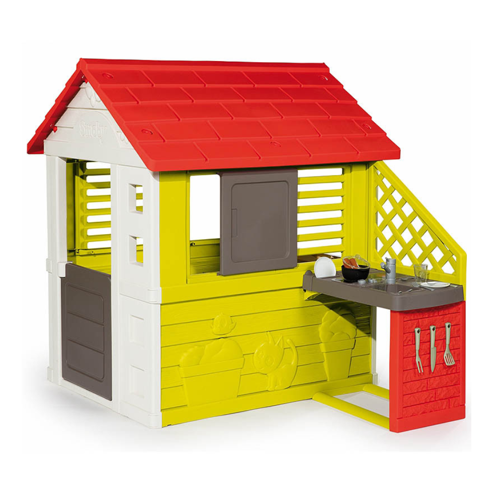 Smoby Nature Childrens Playhouse with Kitchen - Toymaster - Fagan Toys