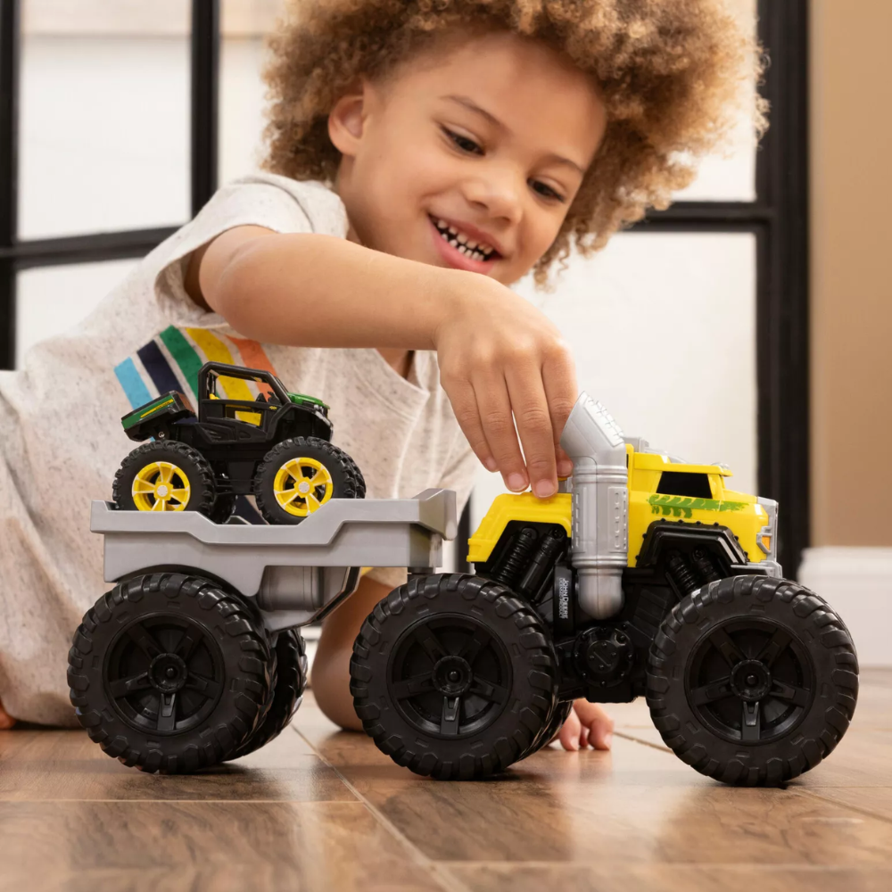 John Deere Monster Treads Roaring Rev Up Hauler - Toymaster - Fagan Toys