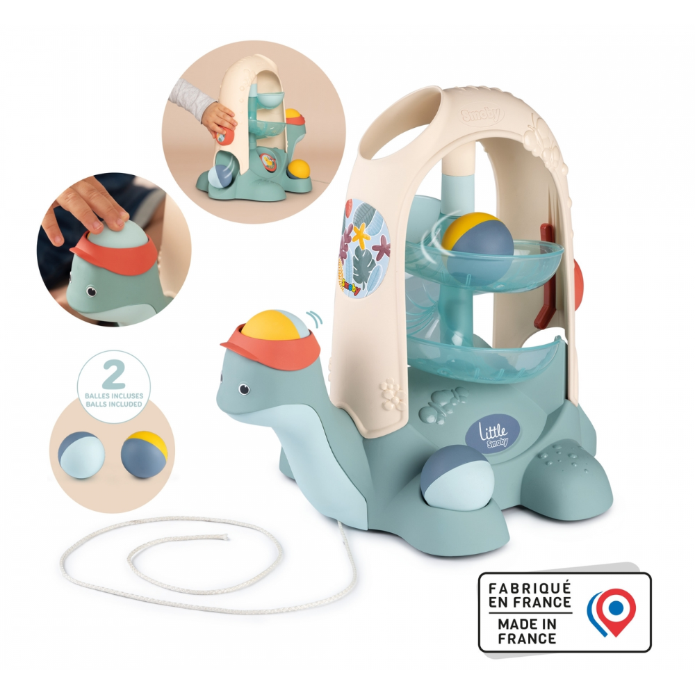 Little Smoby 2 in 1 turtle | ball circuit and pull toy - Toymaster - Fagan Toys