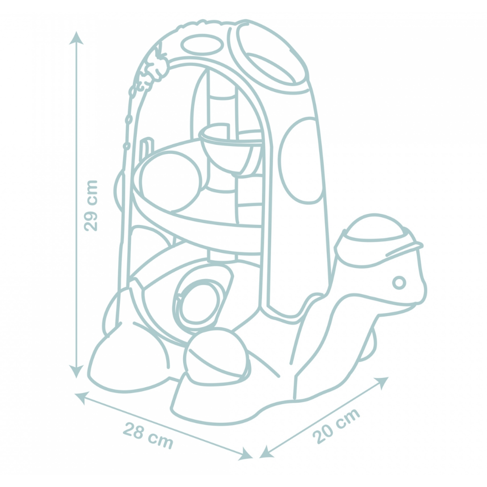 Little Smoby 2 in 1 turtle | ball circuit and pull toy - Toymaster - Fagan Toys
