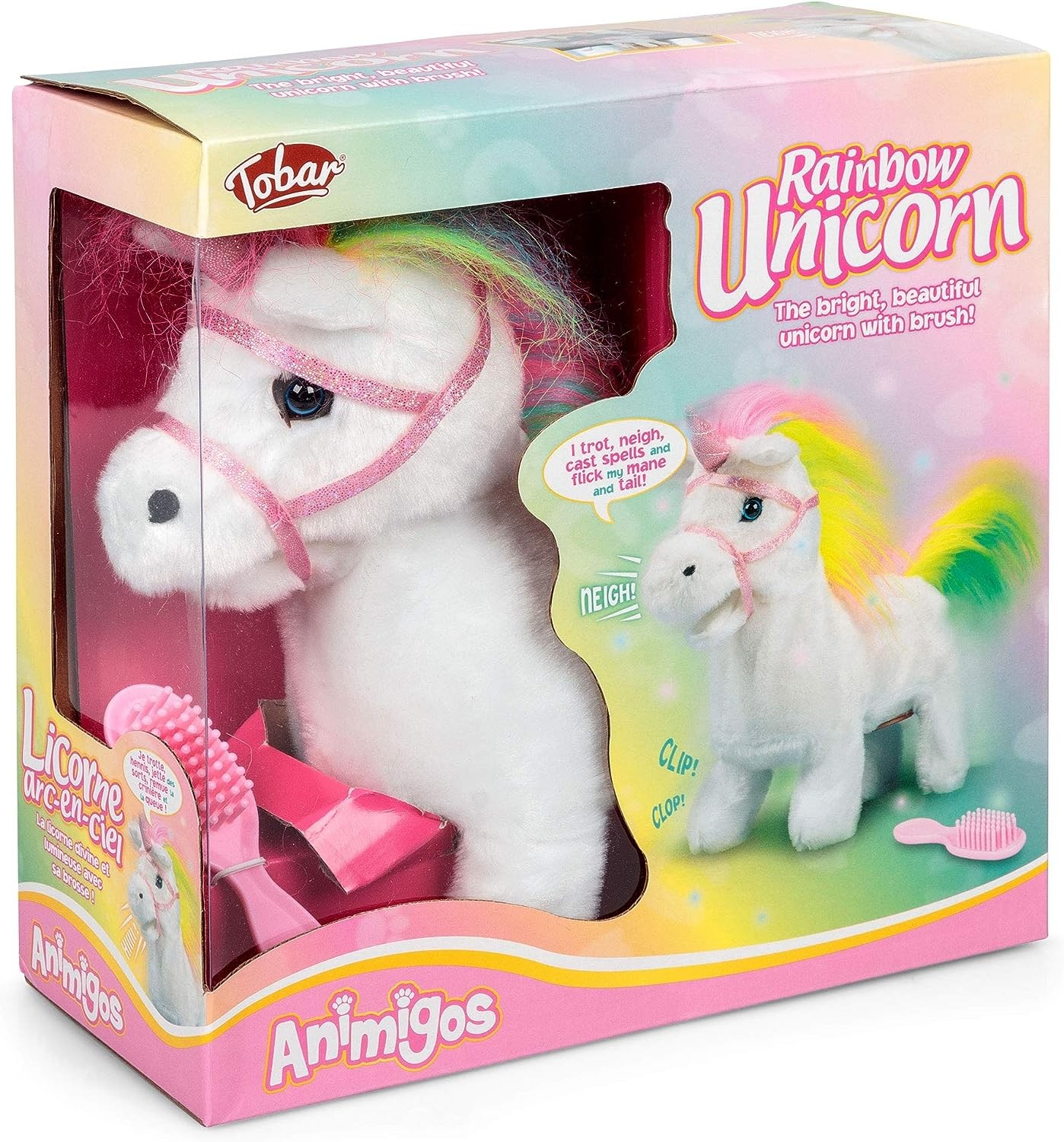 Tobar Animigos Rainbow Unicorn Electronic Soft Toy - Toymaster - Fagan Toys