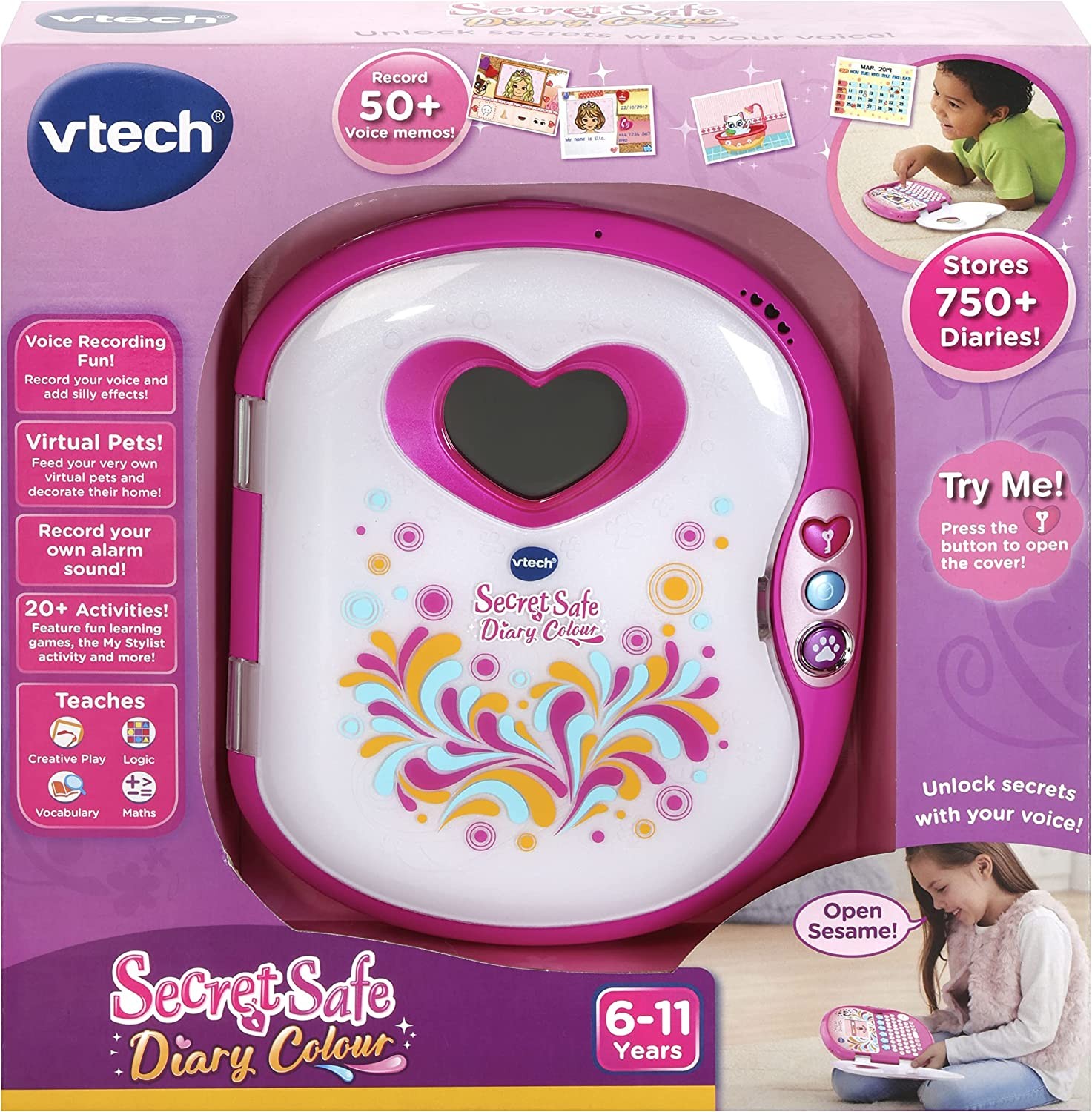 VTech Secret Safe Diary Colour | Secret Diary, Pink VTech Secret Safe Diary Colour | Secret Diary, Pink