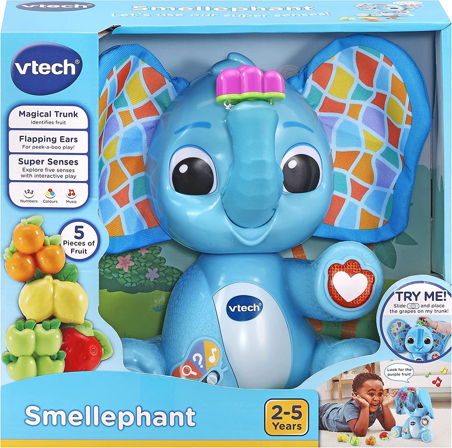 Vtech Smellephant Interactive & Sensory Cuddly Toy Elephant Fagans Toys