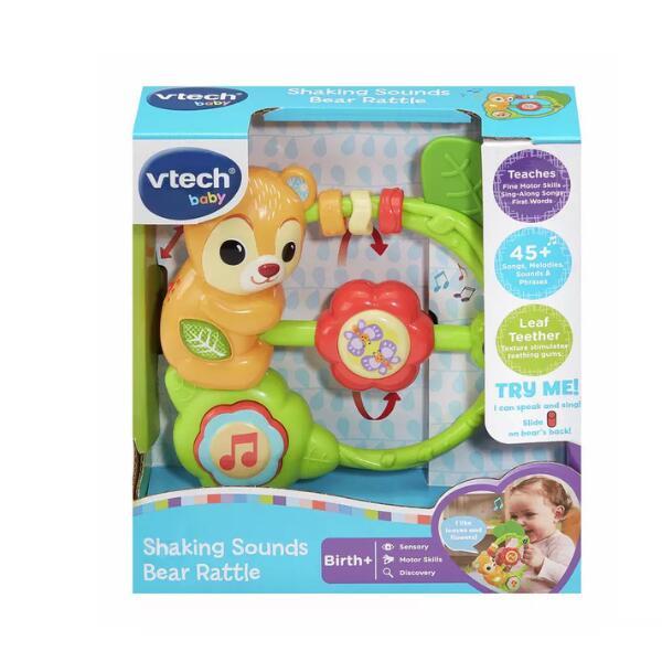 VTech Shaking Sounds Bear Rattle Baby Musical Teether Toy - VTech - Fagan Toys