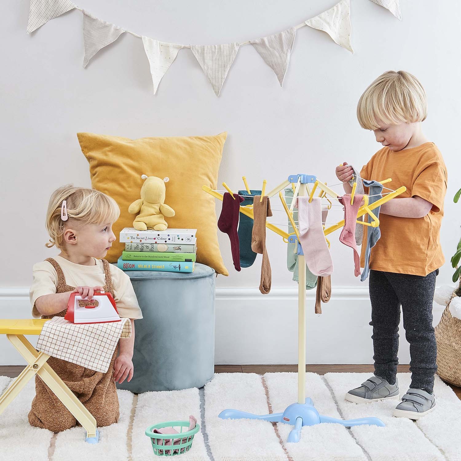 Wash Day Set with Ironing Board, Iron and Clothes Line