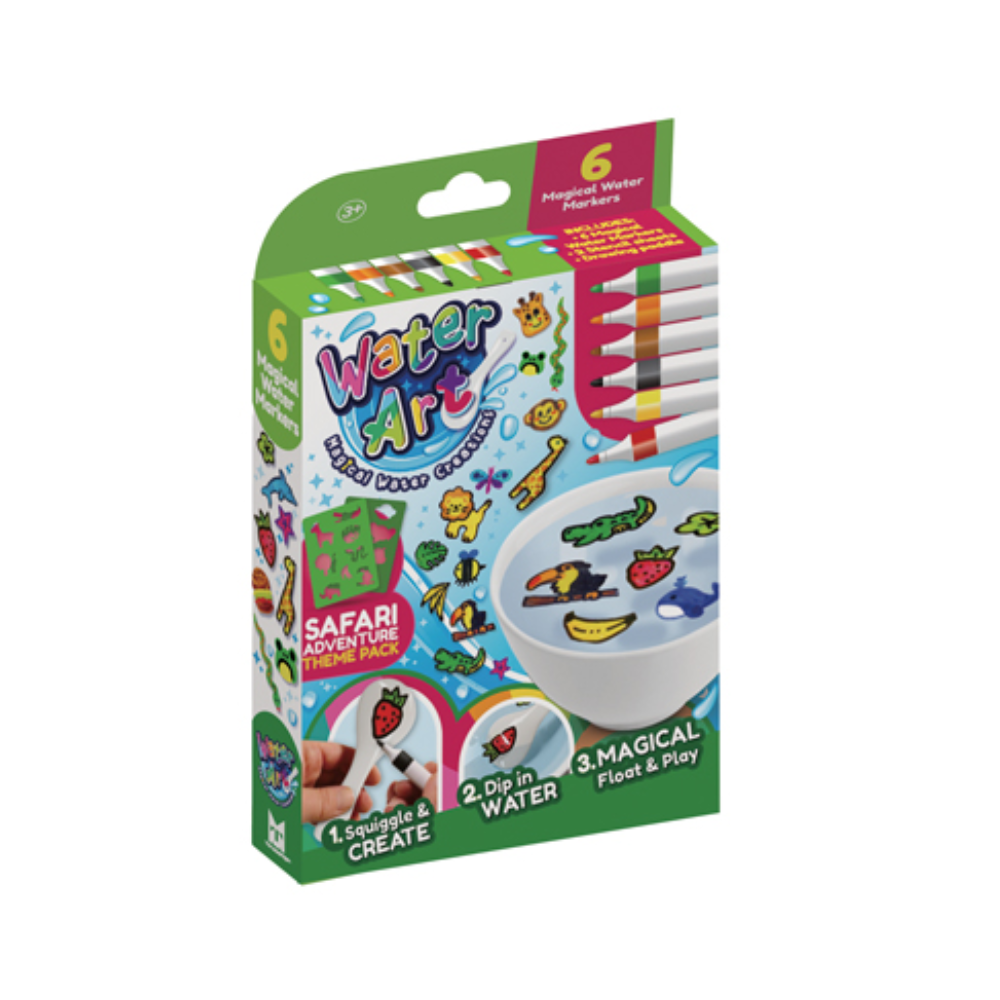 Water Art 6 Pack Assorted - Fairy Garden/Safari Adventure/Galaxy Explorers - Toymaster - Fagan Toys