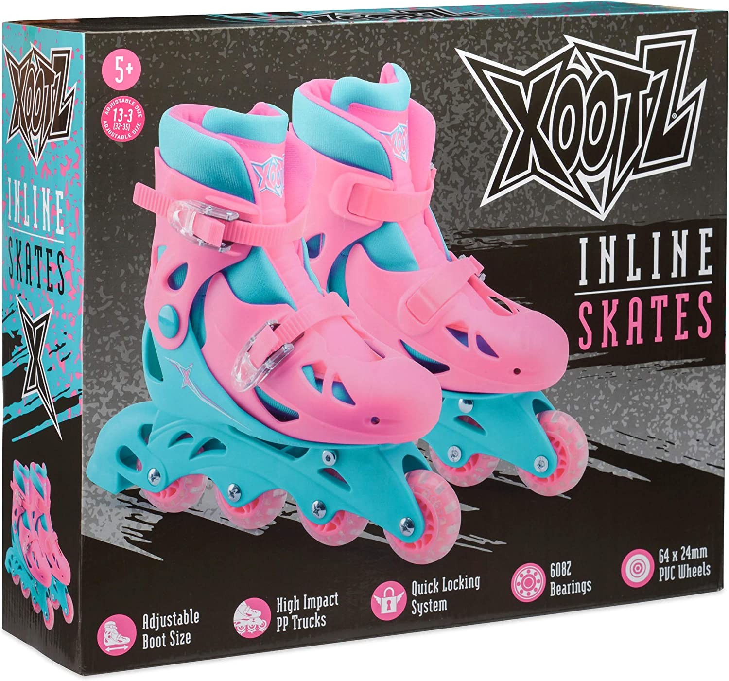Xootz Kids Inline Skates Pink Size 13 - 3 Xootz Kids Inline Skates Pink Size 13 - 3