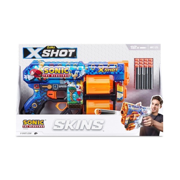 X-Shot Skins Dread Dart Blaster - Sonic the Hedgehog Skin - Toymaster - Fagan Toys