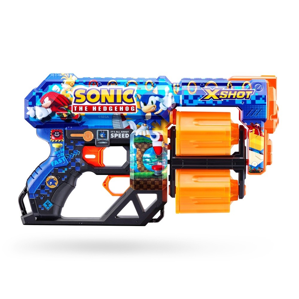 X-Shot Skins Dread Dart Blaster - Sonic the Hedgehog Skin - Toymaster - Fagan Toys