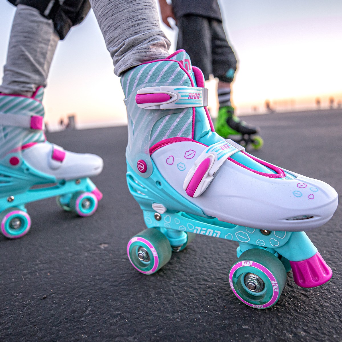 Neon Combo Skates 2-in-1 Teal, Size 3-6