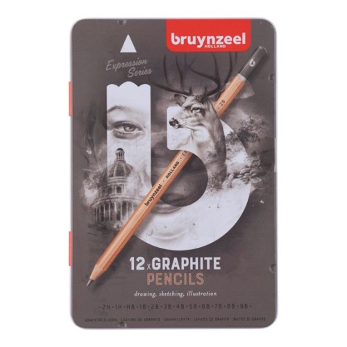 Bruynzeel Expression Graphite Pencil Tin (12 pcs)
