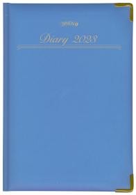 O'Brien's A5 2023 Luxury Padded Diary (Day per Page) Matt Pale Blue
