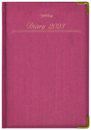 O'Brien's Deluxe Edition 2023 A5 Day per Page Diary (Cerise Pink)