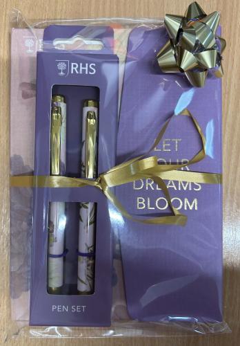 RHS Magnetic Cover Notebook – Cottage Garden and Matching Pen Set