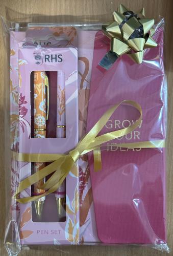 RHS Magnetic Cover Notebook – Bold Florals and Matching Pen Set