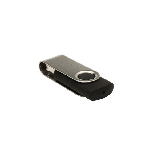 Twister Black USB - With Silver Clip 2.0 With Size Sticker 64GB