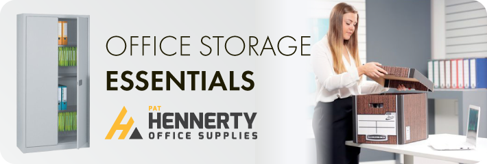 Banner promoting office storage Essentials - Office Supplies
