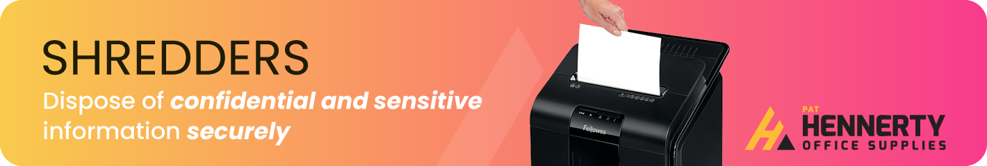 Shredders banner, office shredders, personal shredder, department shredder