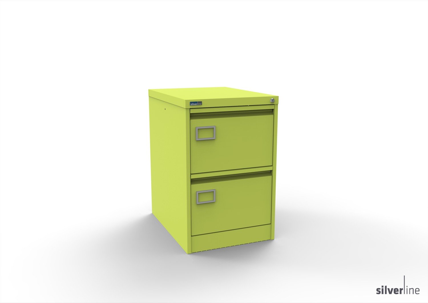 Silverline Secure and Exam  Filing Cabinet 2 drawer Secure and Exam  foolscap 711Hx458Wx620mmD FCEX2FSB Chlorophyll