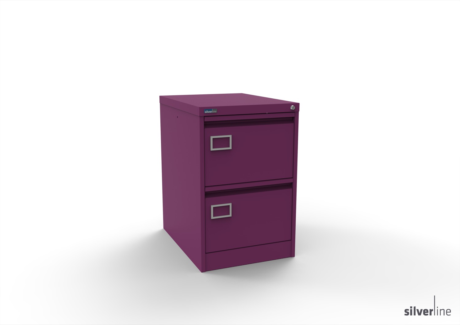 Silverline Secure and Exam  Filing Cabinet 2 drawer Secure and Exam  foolscap 711Hx458Wx620mmD FCEX2FSB Traffic Purple