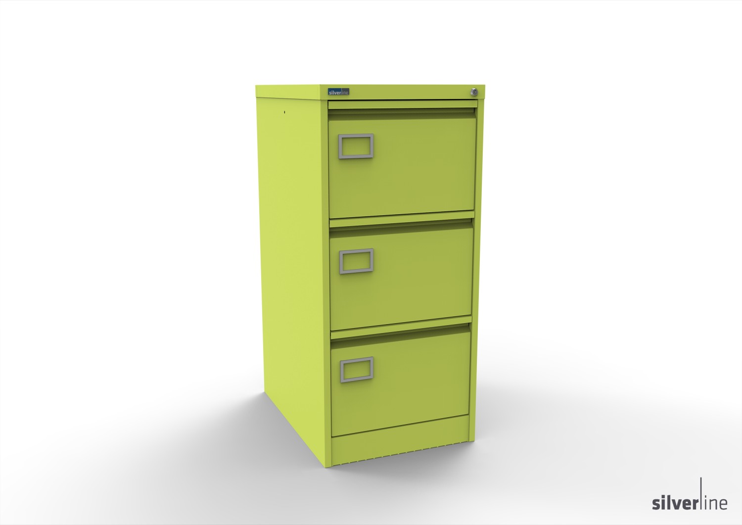 Silverline Secure and Exam  Filing Cabinet 3 drawer Secure and Exam  foolscap 1009Hx458Wx620mmD FCEX3FSB Chlorophyll