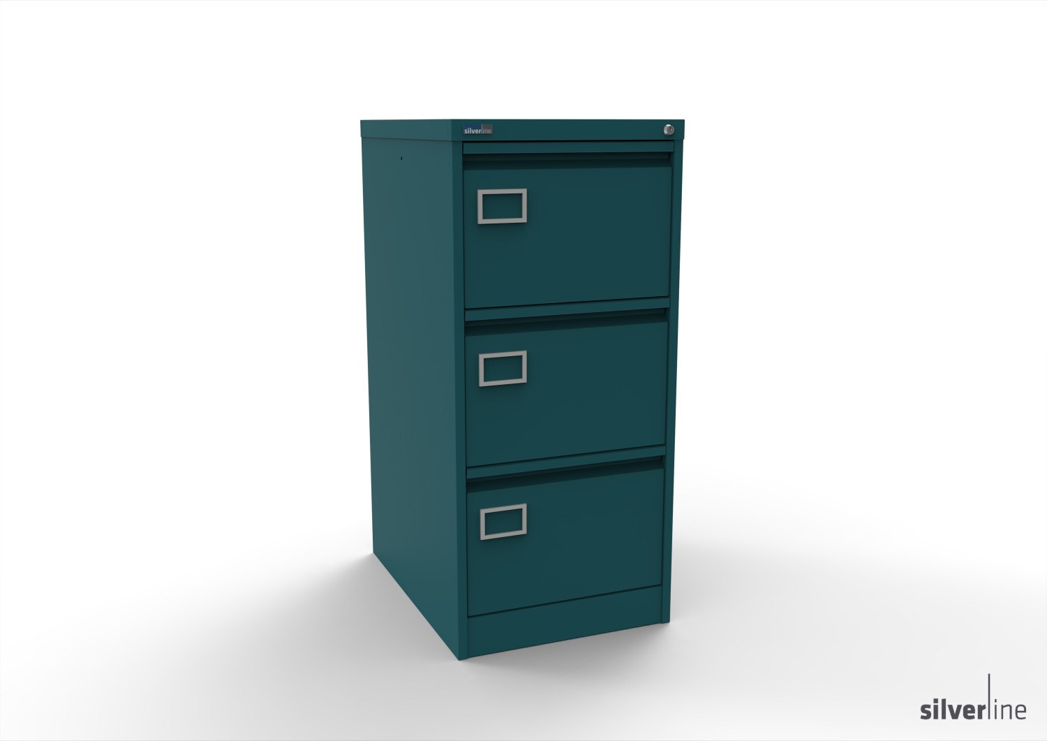 Silverline Secure and Exam  Filing Cabinet 3 drawer Secure and Exam  foolscap 1009Hx458Wx620mmD FCEX3FSB Ocean Cobalt