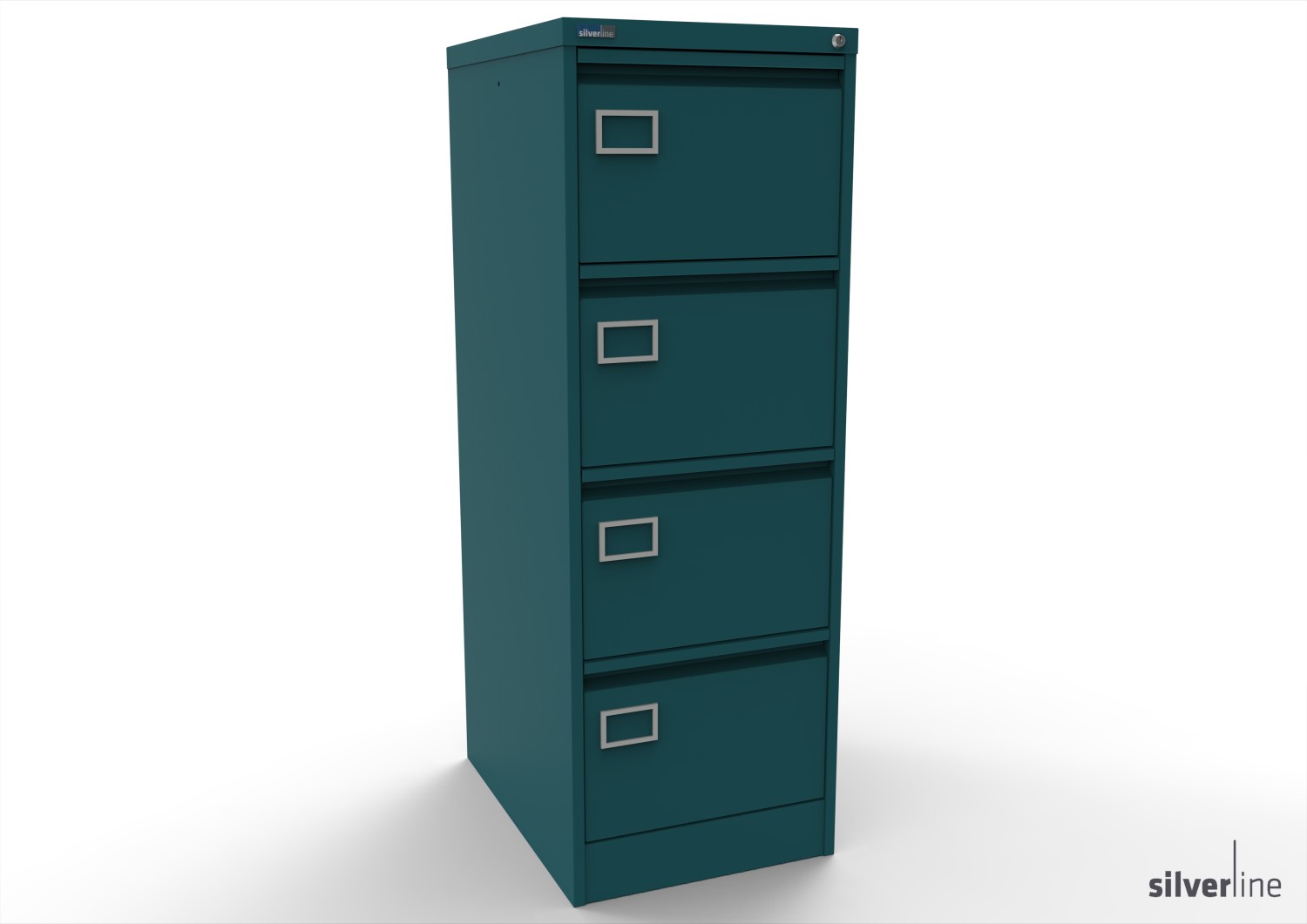 Silverline Secure and Exam  Filing Cabinet 4 drawer Secure and Exam  foolscap 1320Hx458Wx620mmD FCEX4FSB Ocean Cobalt