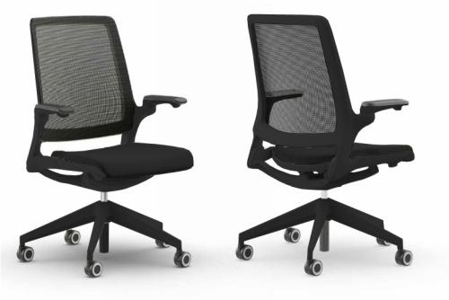 Eva Task Office Chair Black Frame Black Seat
