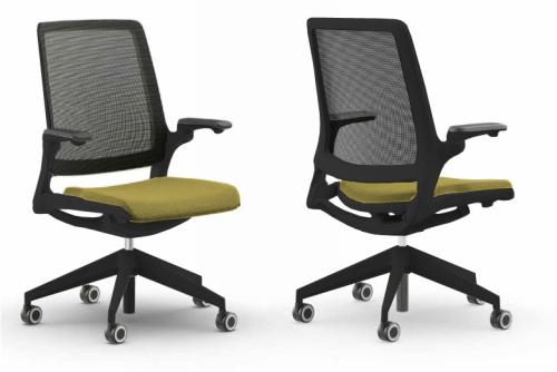 Eva Task Office Chair Black Frame Green Seat