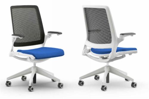 Eva Task Office Chair WhiteFrame Blue