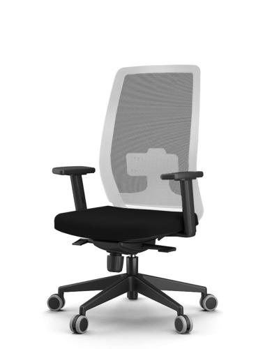 Jen White Frame Black  Seat